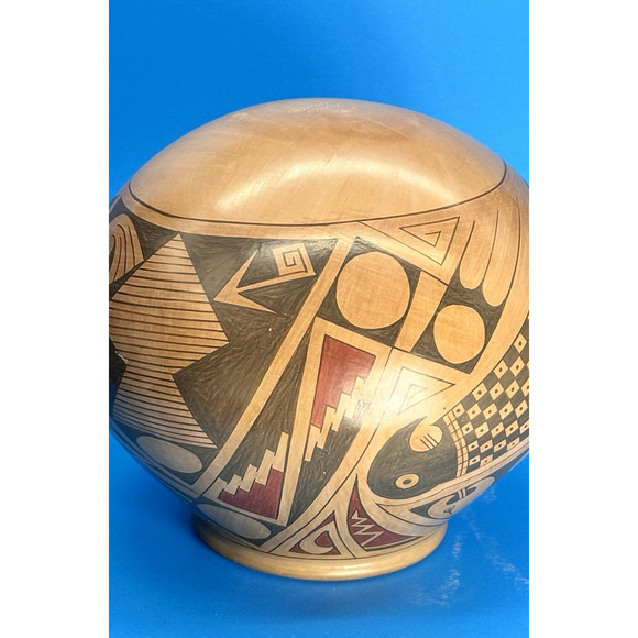 Andrea Villalba Signed Pottery MataOrtiz Polychrome HandPainted Geometric Animal - Picture 5 of 16